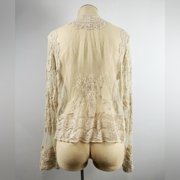 Sundance Journey Begins Sheer Lace Cardigan Jacket NWOT Small - Picture 4 of 6